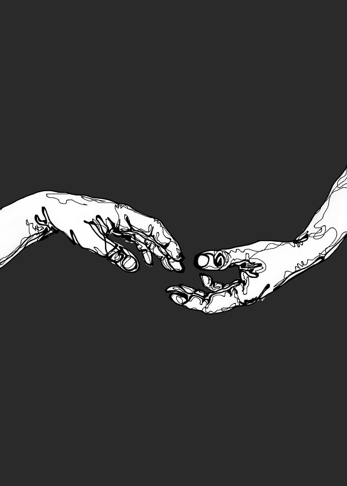 touching hands