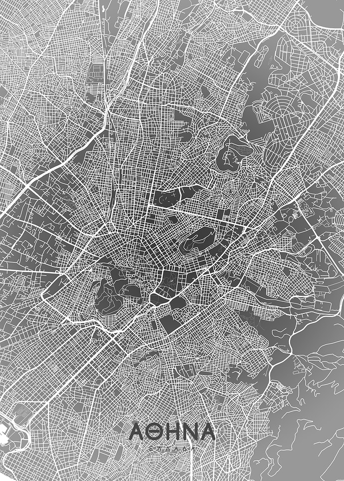 Athina map BW
