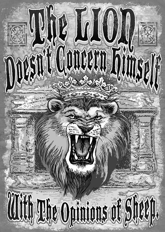 King Lion and His Sheep