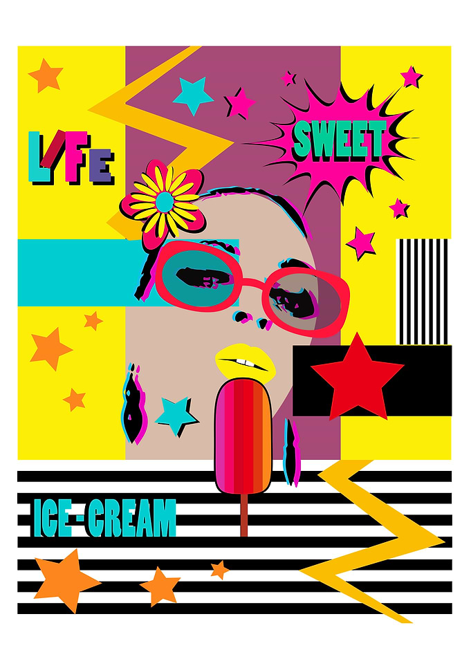 Girl with ice cream pop