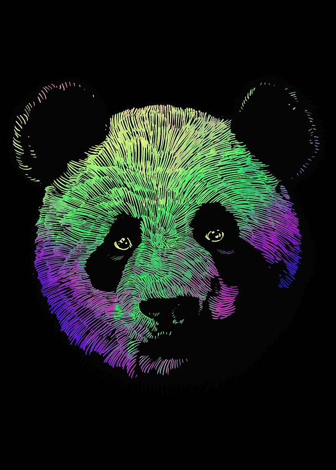 Awesome Colored Panda