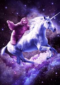 Space Sloth Riding Unicorn