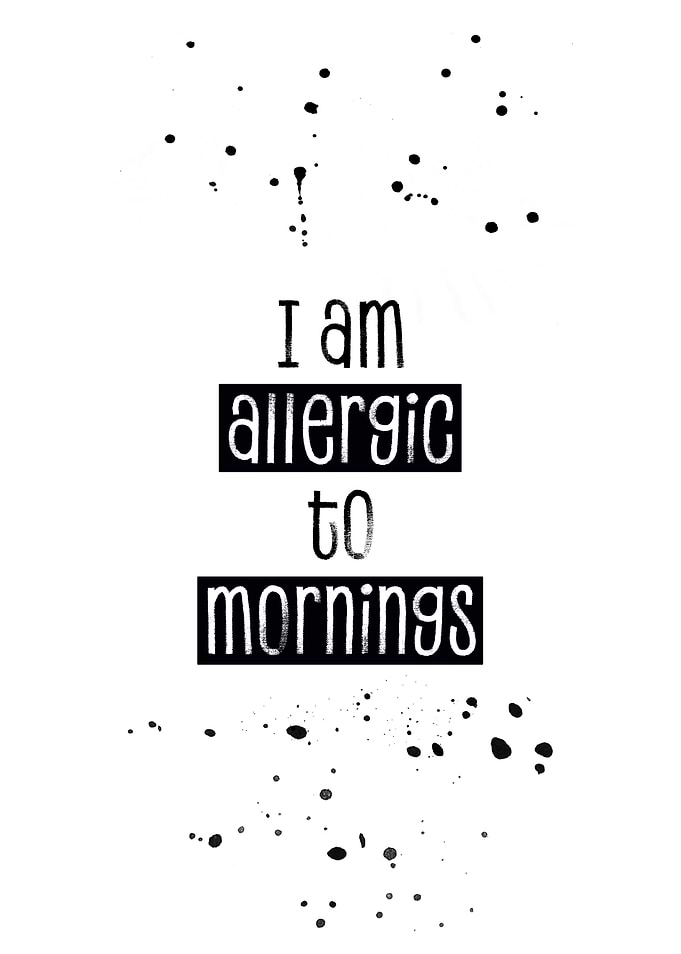 ALLERGIC TO MORNINGS