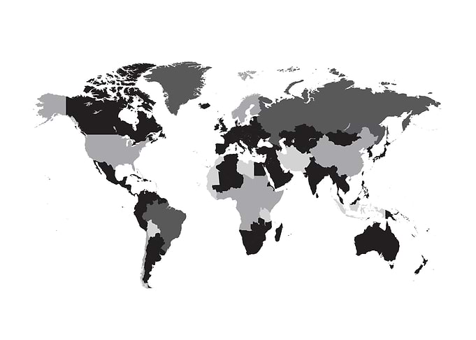 World map black 3