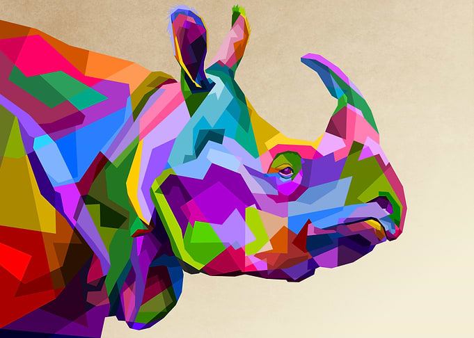 colorful rhinoceros