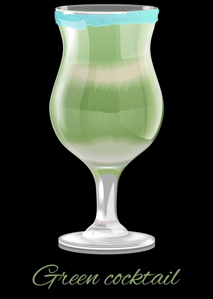 Green cocktail black