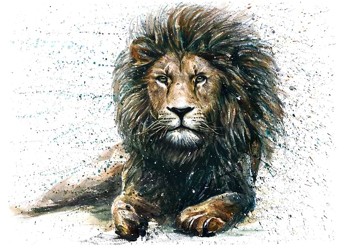Lion watercolor