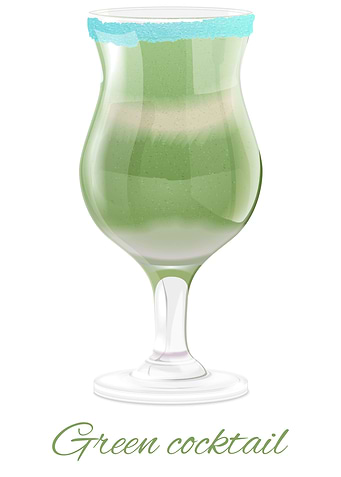 Green cocktail white