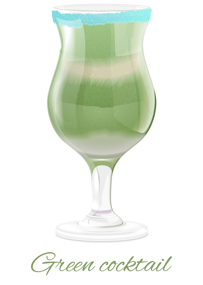 Green cocktail white