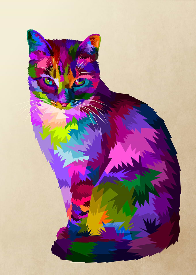 cool cat sitting