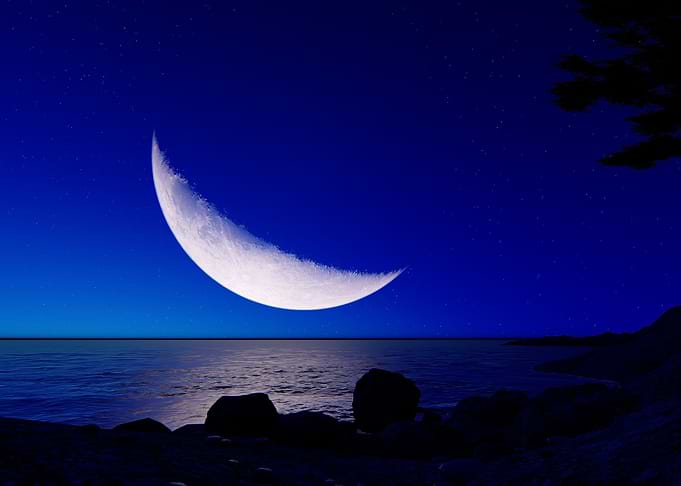 Moon and Beach