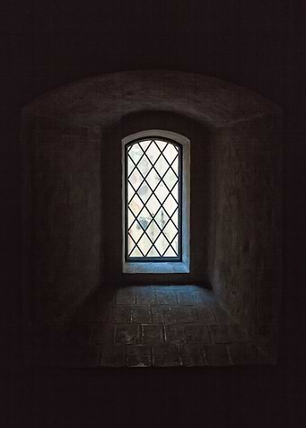 Window Frame At The Castle