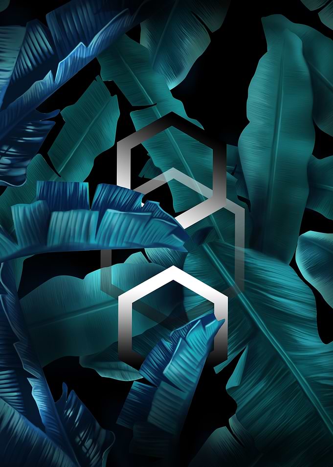 Tropical leaf pattern 8