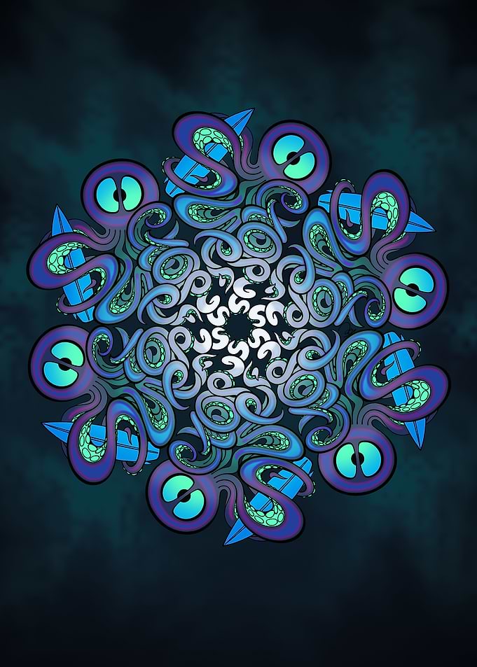 Octopus Surf Mandala
