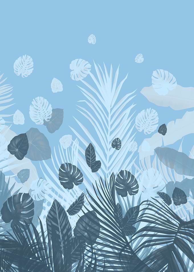 Tropical pattern blue