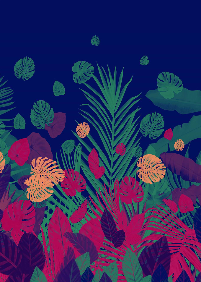 Tropical pattern colorful