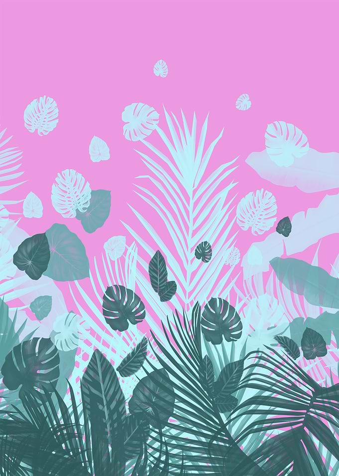 Tropical pattern pink