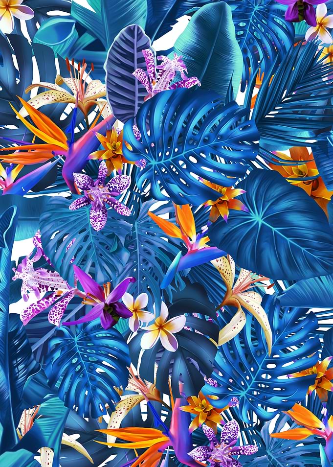 Tropical garden pattern 9