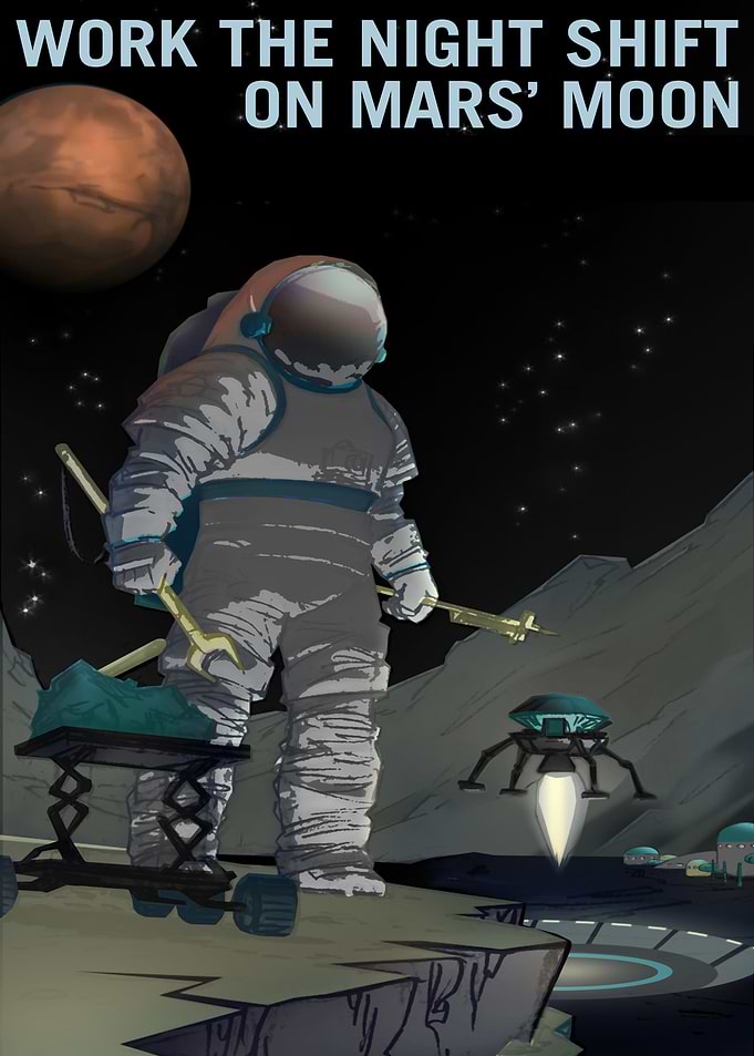 Mars Moon Night Shift