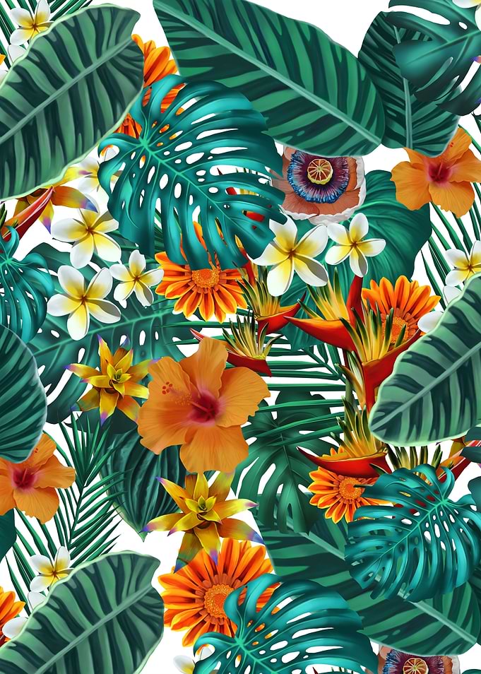 Tropical garden pattern 8