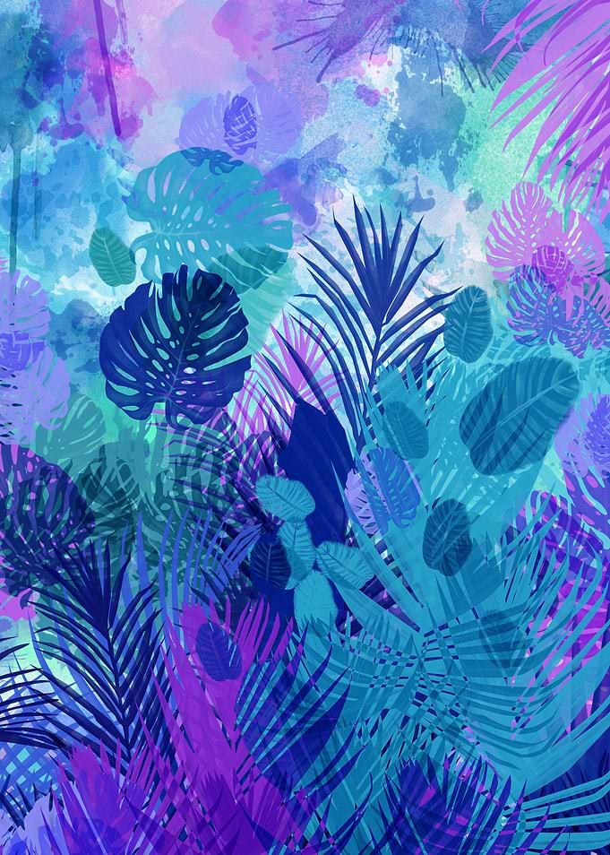 Purple garden pattern 3