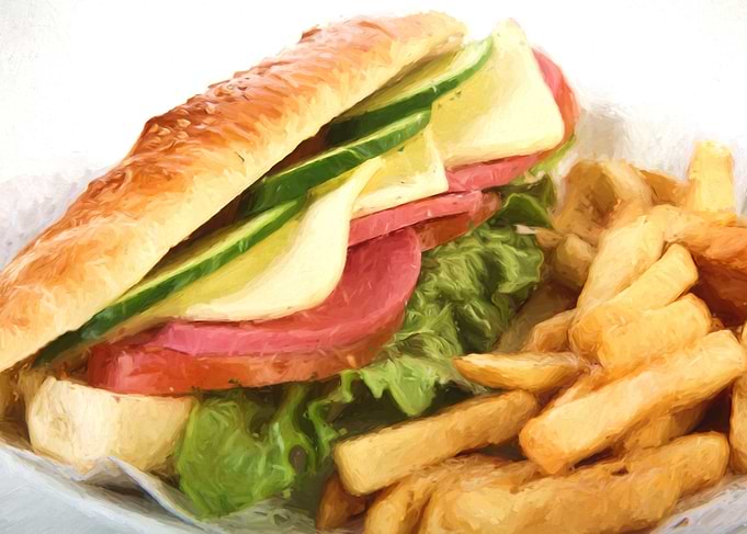 Sandwich and cheese