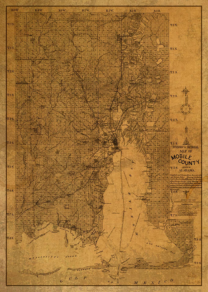 Mobile Alabama Map 1895
