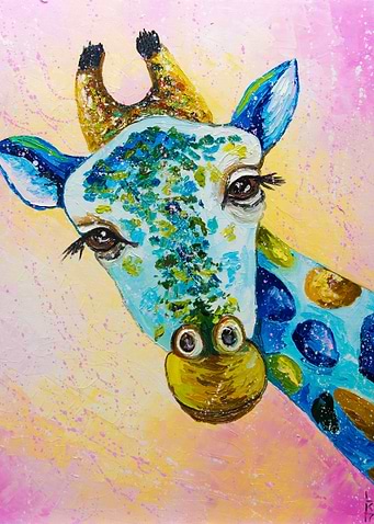 Blue giraffe