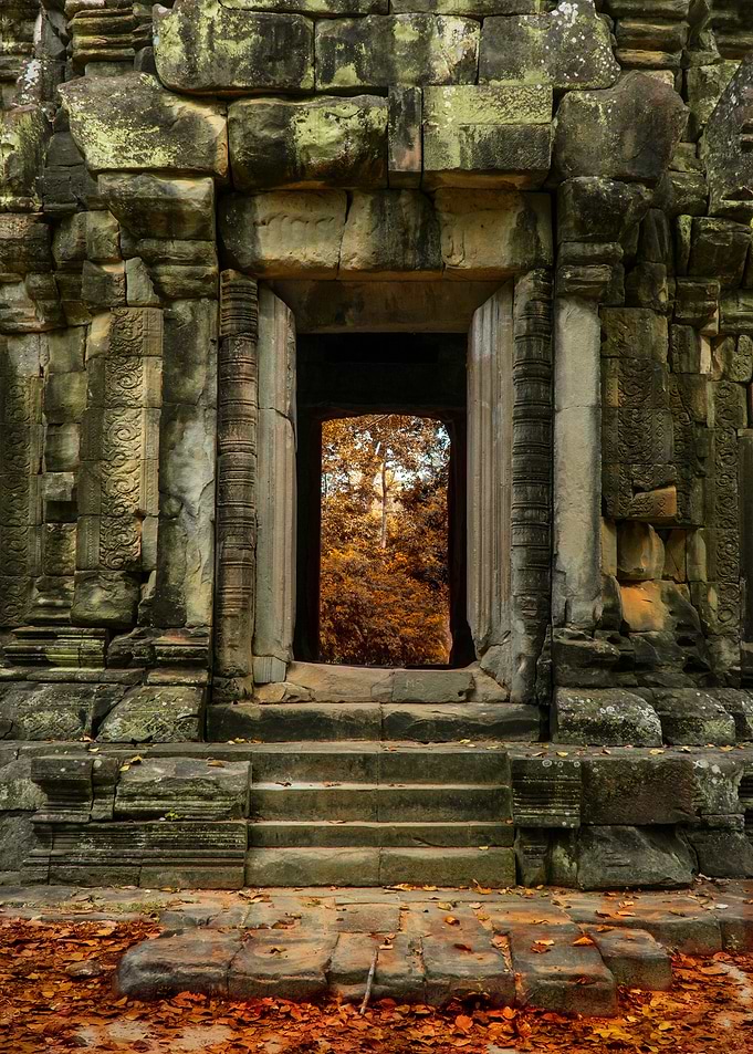 Temple in autumn