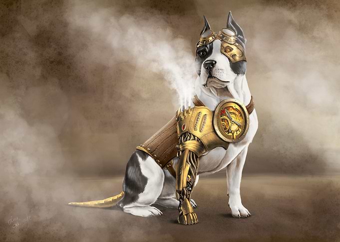 Steampunk Amstaff