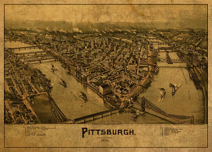 Map of Pittsburgh 1902