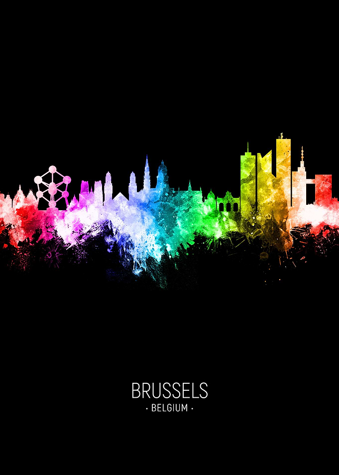 Brussels Belgium Skyline