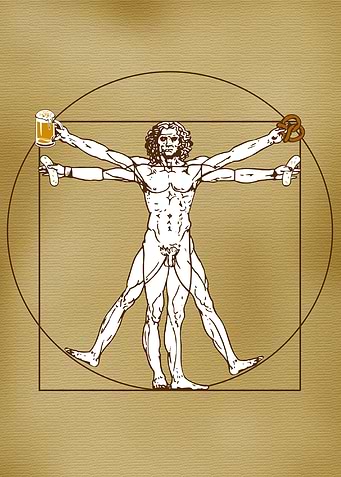 Vitruvian Beer Drinker