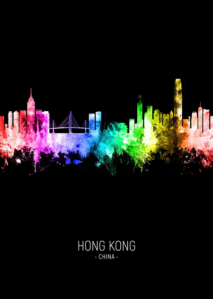 Hong Kong China Skyline