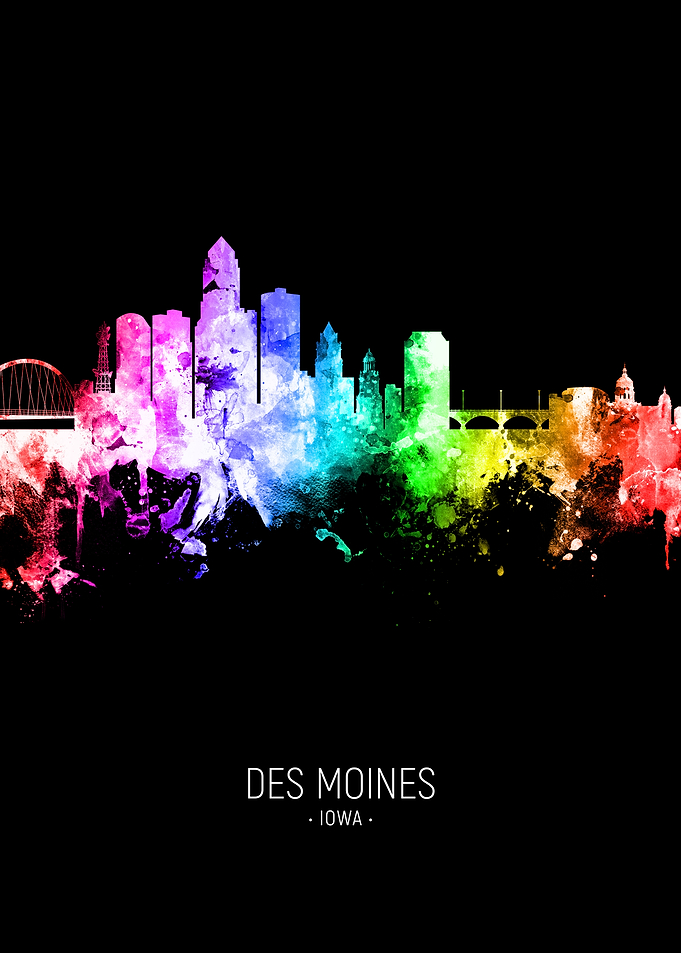 Des Moines Iowa Skyline