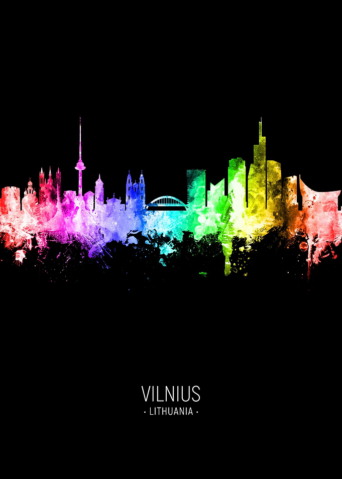 Vilnius Lithuania Skyline