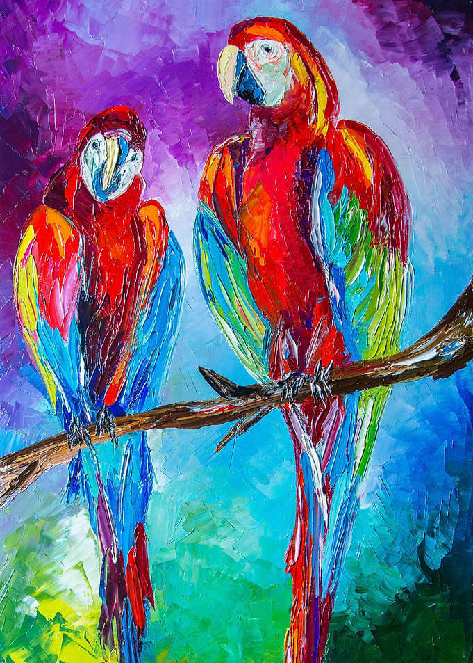 Two parrots
