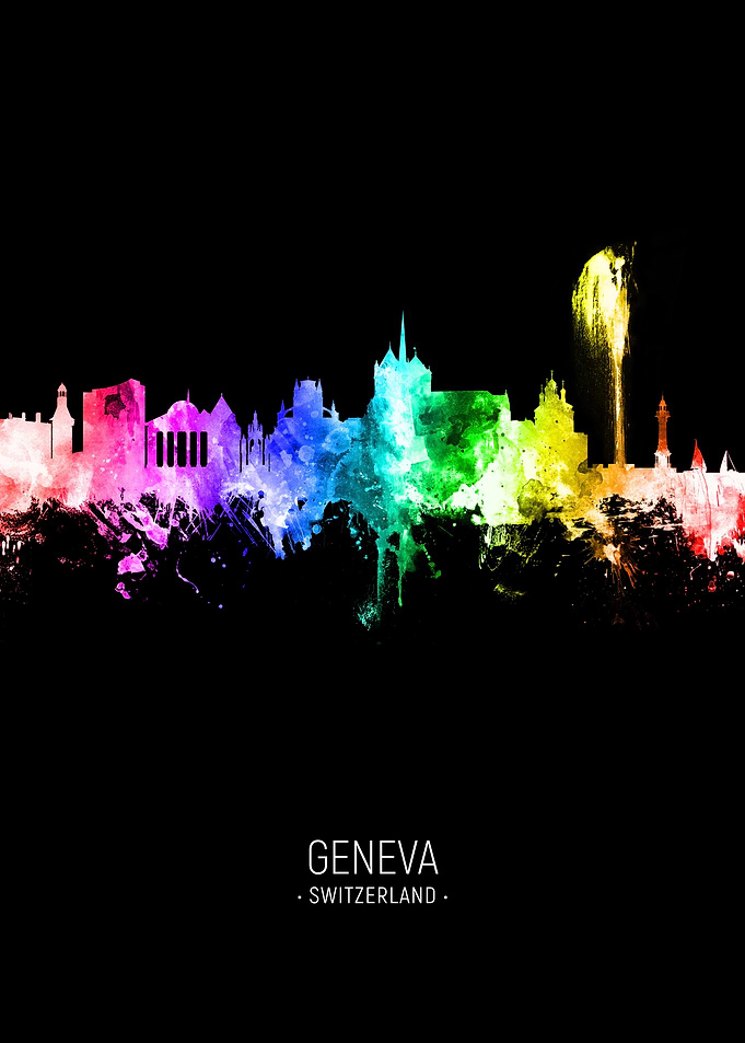 Geneva Switzerland Skyline