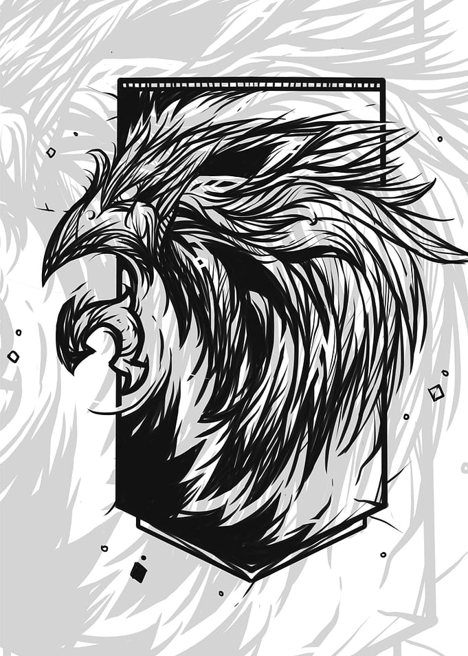 Eagle line art