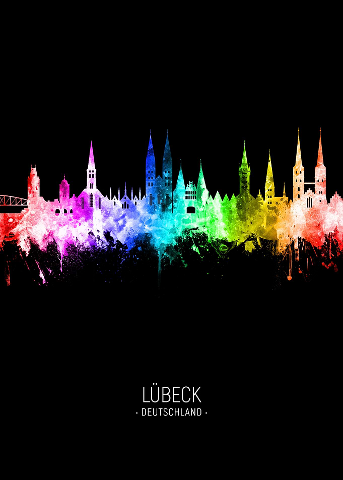 Lubeck Germany Skyline