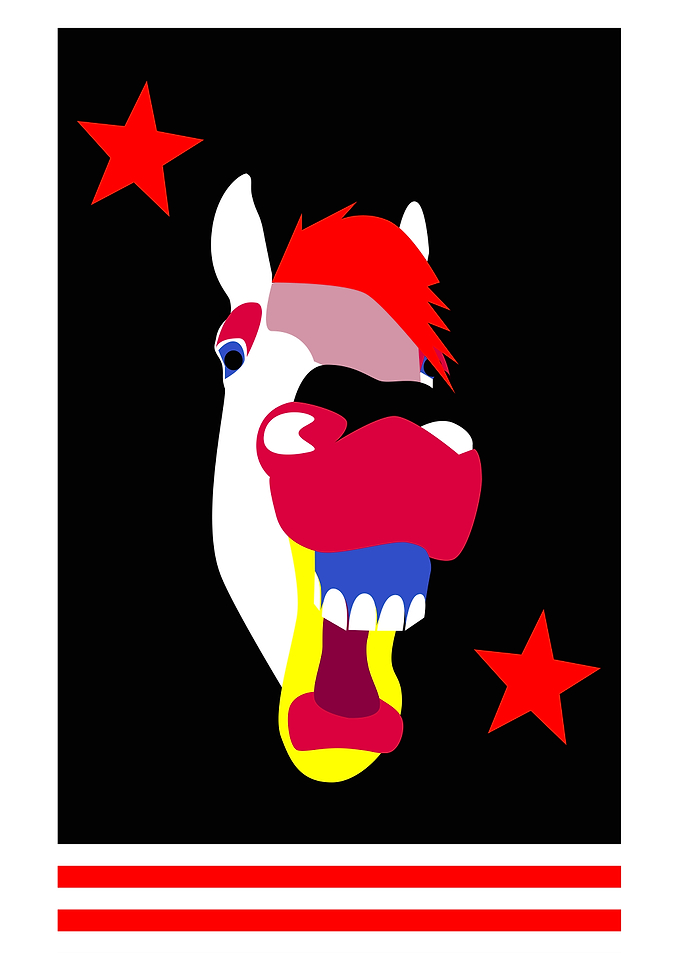 Horse head pop art stars