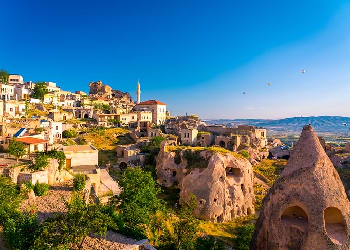 Uchisar castle and city