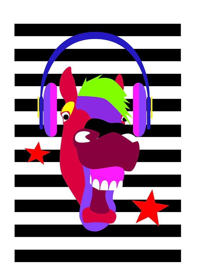 Horse head headphones mus