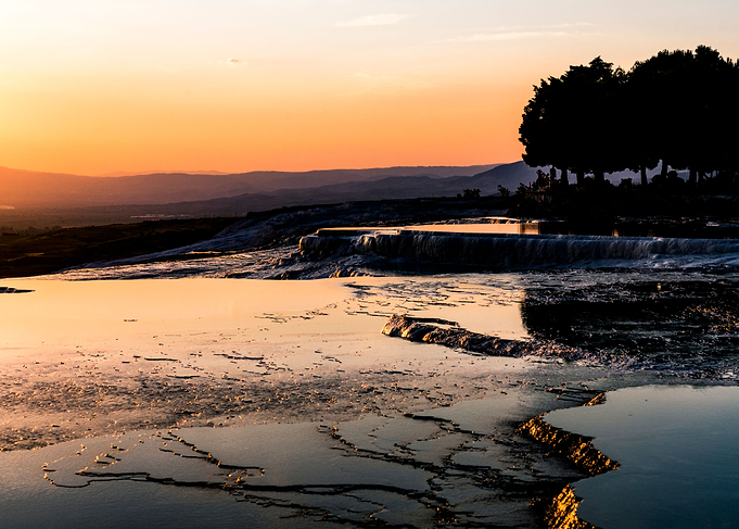Pamukkale salt deposits