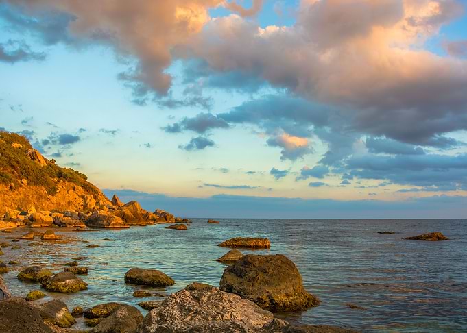Sunset at Black sea