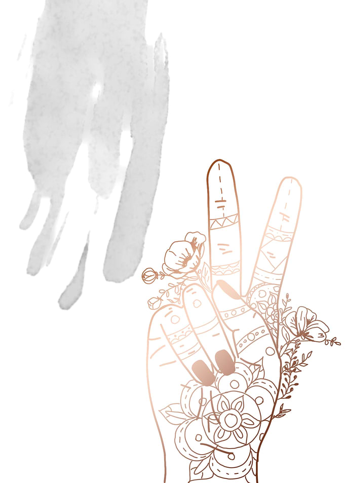 floral peace sign