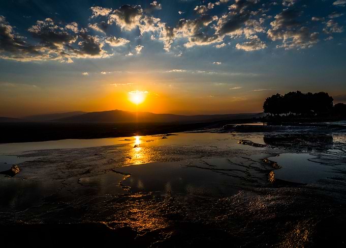 Sunset in Pamukkale Turkey