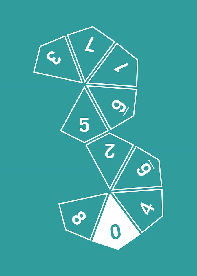 Teal Unrolled D10