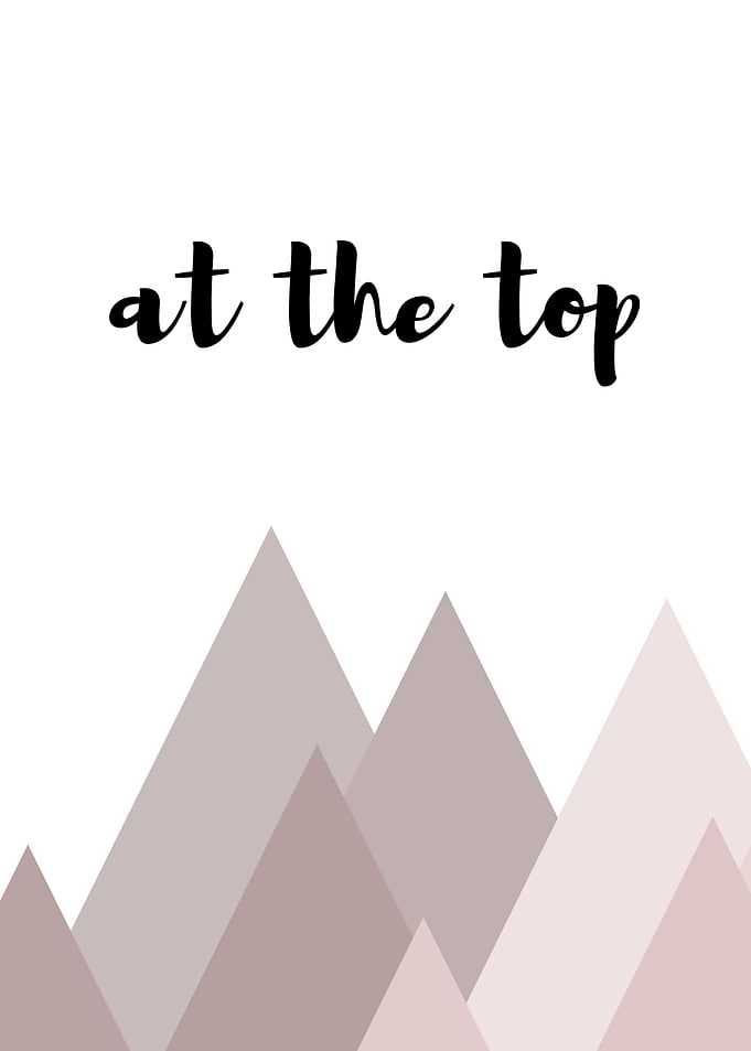 At the top