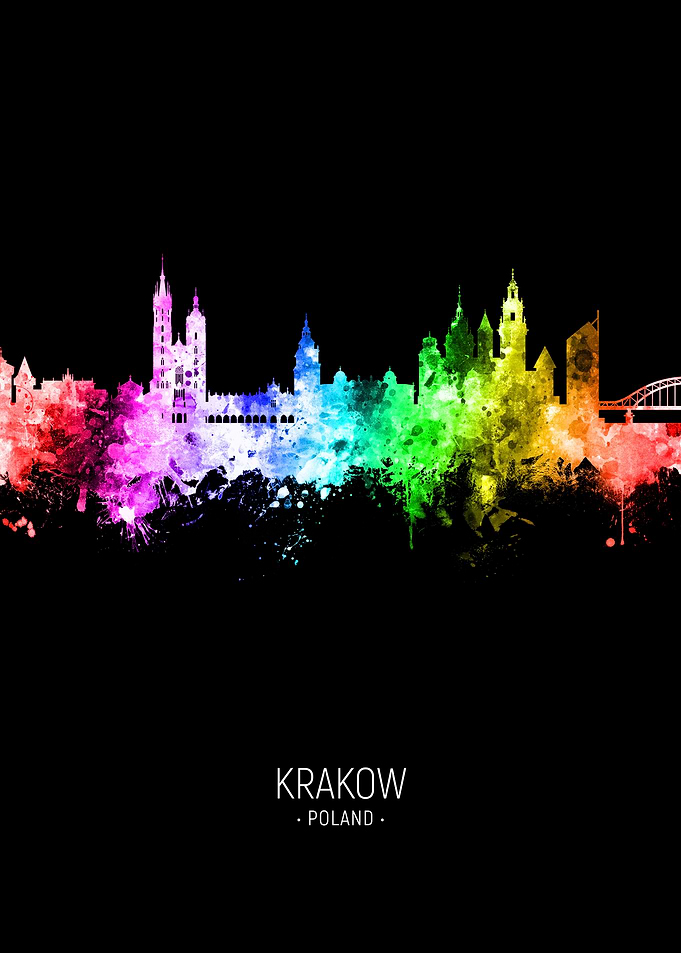 Krakow Poland Skyline